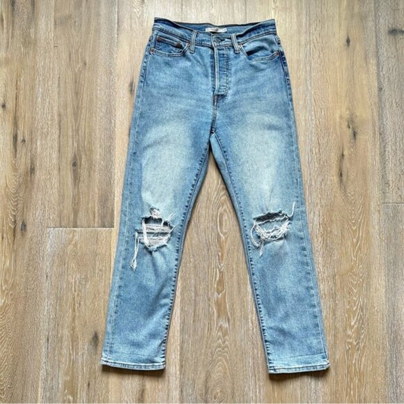 Levi's Wedgie Straight Bridge of Bellflower Jeans Coastal Cowgirl - Size 29 - Picture 2 of 16